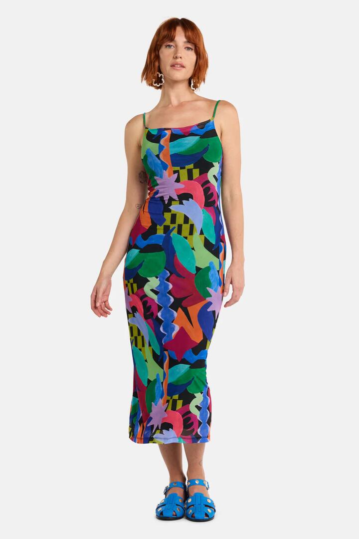 Image of Dresses. Product name - Tangled Tropic Mesh Dress in Print colour by brand - Gorman