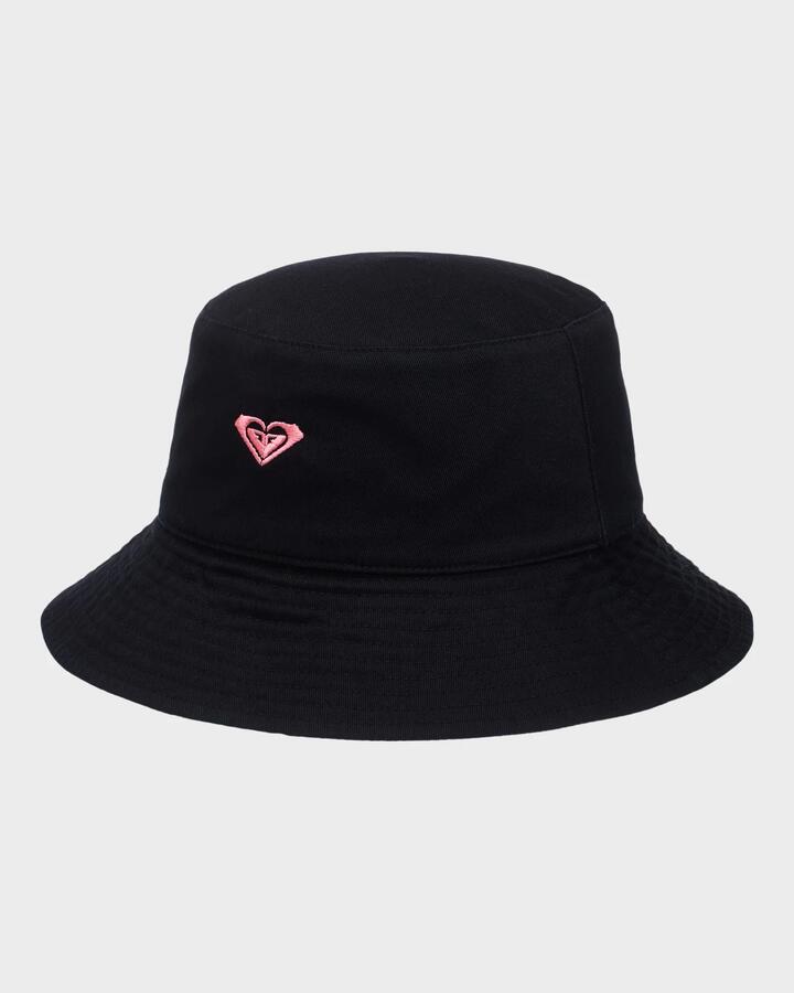 Image of Hats. Productname: roxy Womens Jasmine Paradise Reversible Bucket Hat Anthracite Spring Charming - in Anthracite Spring Charming colour by brand - Roxy