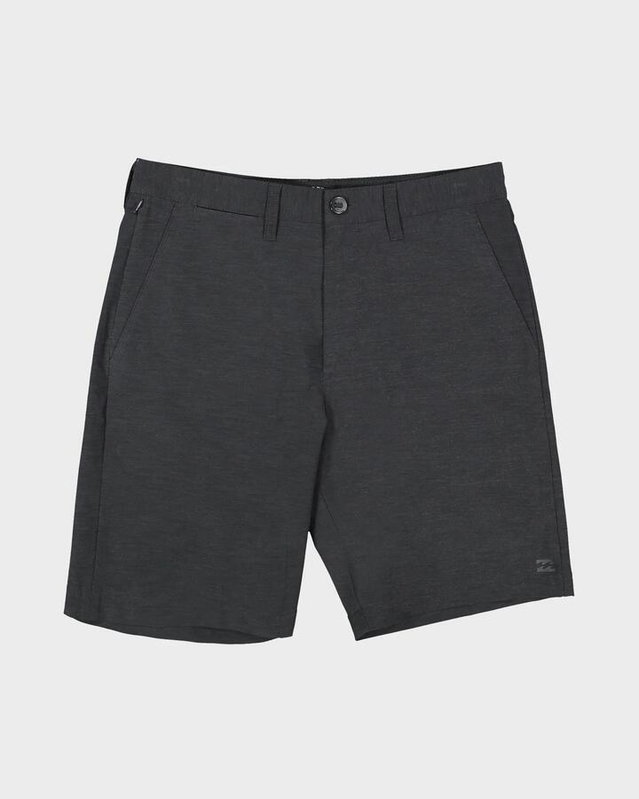Image of a model wearing Shorts. Product name - Billabong Mens Primary Submers 19" Hybrid Shorts Graystone in Graystone colour by brand - Billabong