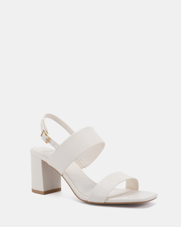 Image of Heels. Productname: Monica: White - Women's Strappy - High Heel in Multi colour by brand - Novo