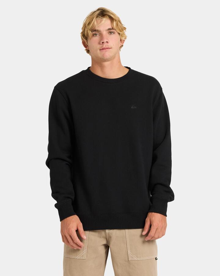 Image of Accessories. Product name - Quiksilver Mens Salt Water Crew Neck Black in Black colour by brand - Quiksilver