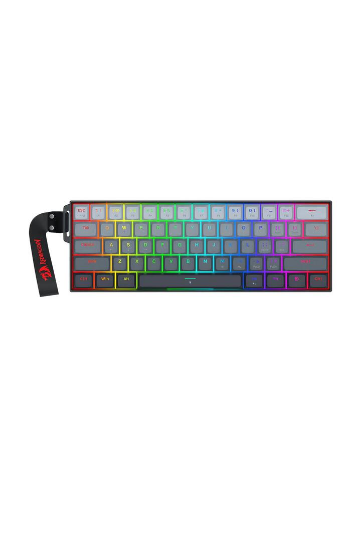 Image of Keyboards. Product name - Redragon K617GGB-RGB-MP Fizz Grey 60% Rapid Trigger Magnetic HE RGB Gaming Keyboard in Grey colour by brand - REDRAGON