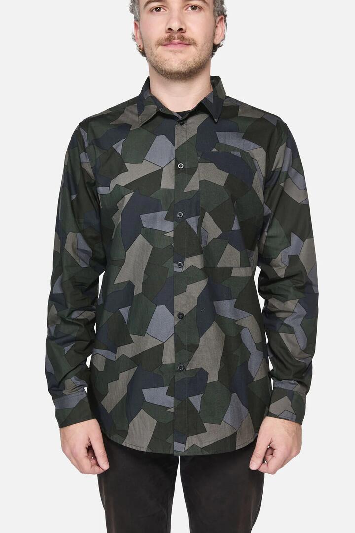 Image of Shirts. Productname: Splinter Camo Shirt in Grey colour by brand - Dangerfield