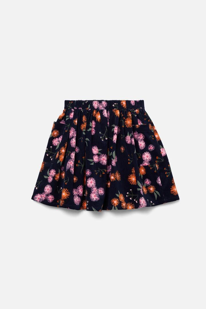 Image of a model wearing Skirts. Product name - Gumnut Puffs Kids Skirt in Navy colour by brand - Princess Highway Kids