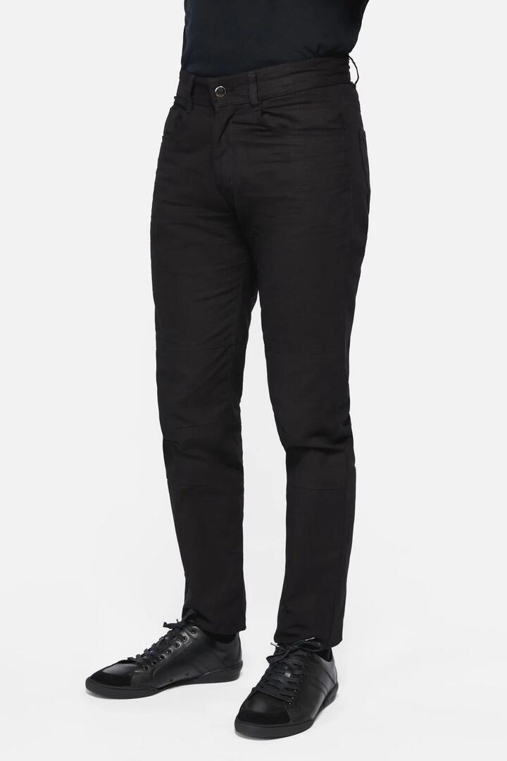 Image of a model wearing Pants. Productname: Ripper Pant in Black colour by brand - Dangerfield