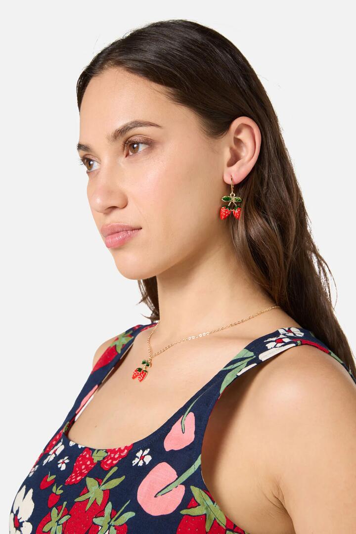 Image of Earrings. Productname: Strawberry Sleeper Earrings in Gold colour by brand - Princess Highway