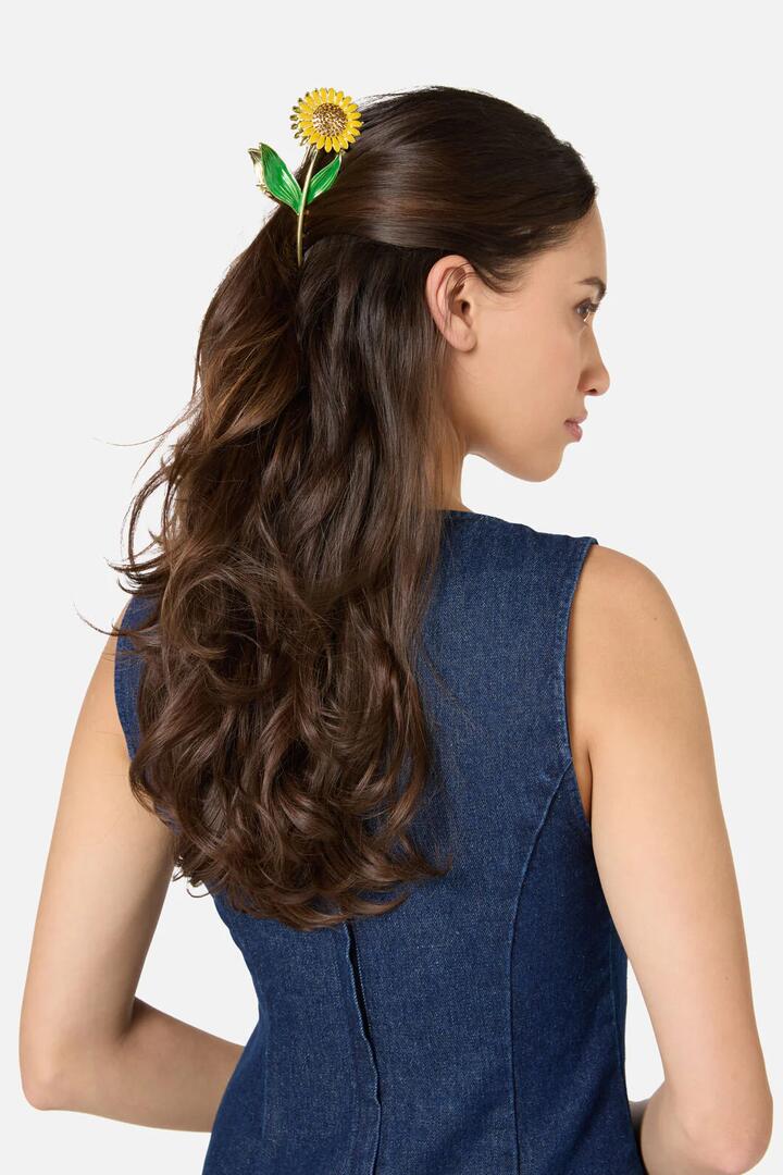 Image of Hair Accessories. Productname: Sunflower Claw Clip in Yellow colour by brand - Princess Highway