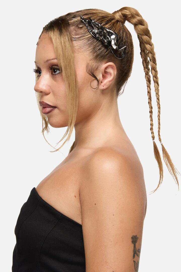 Image of Hair Accessories. Productname: Abstract Hair Clip in Gunmetal colour by brand - Black Friday