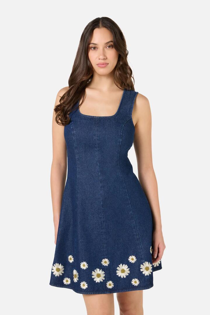 Image of Dresses. Product name - Daria Denim Dress in Blue Denim colour by brand - Princess Highway