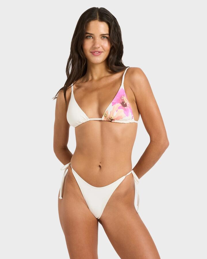 Image of Swimwear. Product name - Billabong Womens Sunny Shore Triangle Bikini Top Salt Crystal in Salt Crystal colour by brand - Billabong