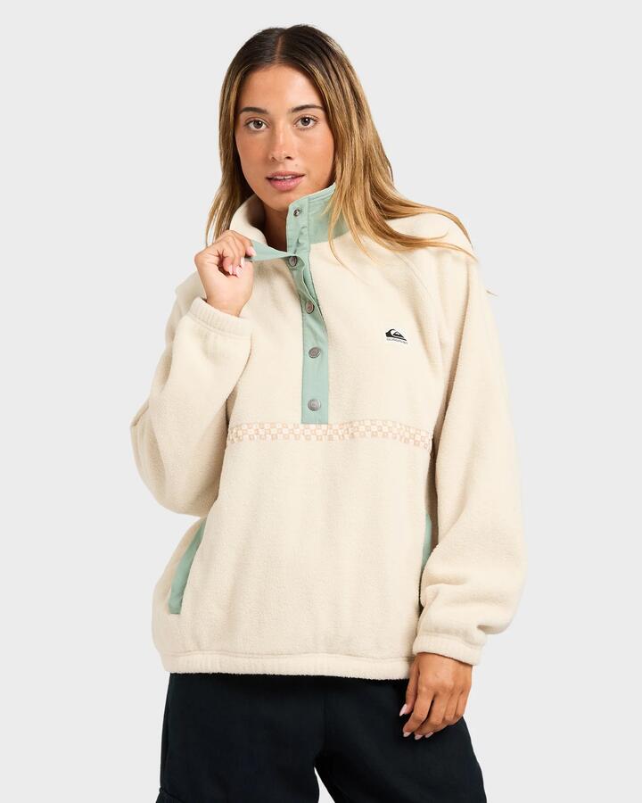 Image of Accessories. Product name - Quiksilver Womens Compass Sherpa Sandshell in Sandshell colour by brand - Quiksilver