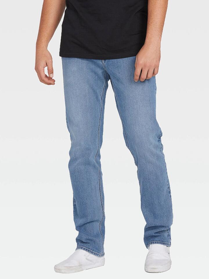 Image of Jeans. Productname: volcom - Mens Solver Denim Jeans - Old Town Indigo - in Old Town Indigo colour by brand - volcom