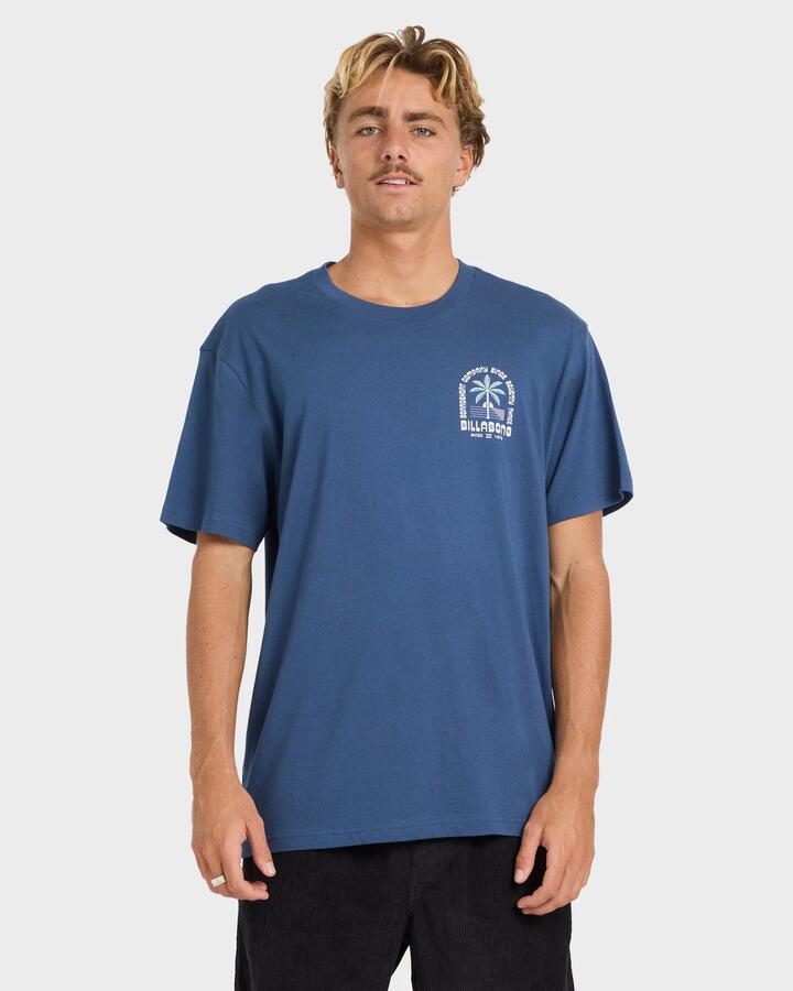 Image of T-Shirts. Product name - Billabong Mens Portal T-Shirt Dark Denim in Dark Denim colour by brand - Billabong