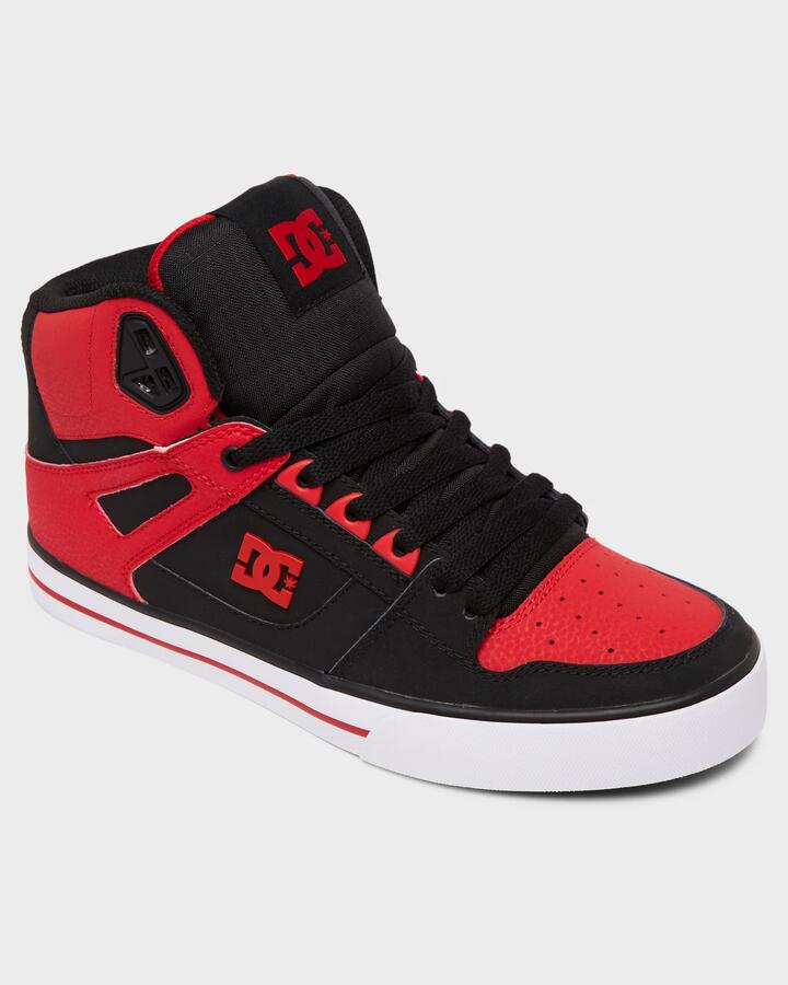 Image of Sneakers. Productname: DC Shoes Mens Pure High-Top Wc Sneakers Fiery Red/White/Black - in Fiery Red/White/Black colour by brand - DC Shoes