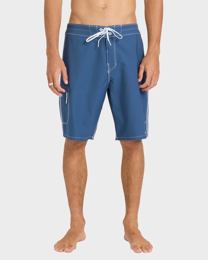 Image of Swimwear. Productname: billabong Mens Piped Pro Performance 20" Boardshorts Dark Denim - in Dark Denim colour by brand - Billabong