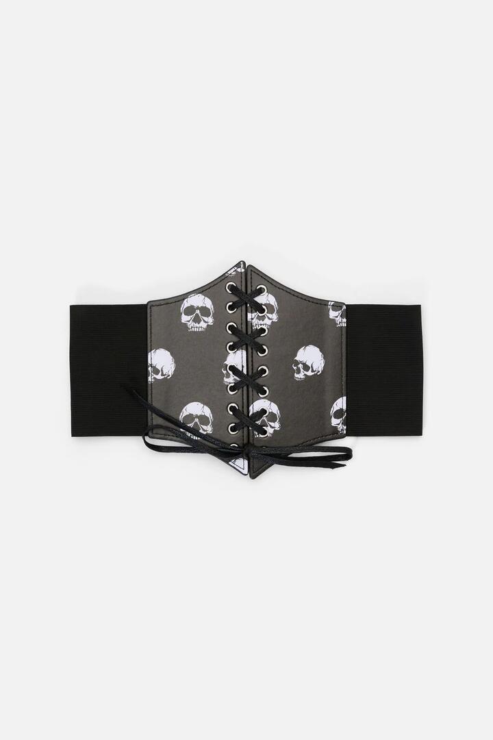 Image of Belts. Product name - Skulls Waist Belt in Black colour by brand - Black Friday