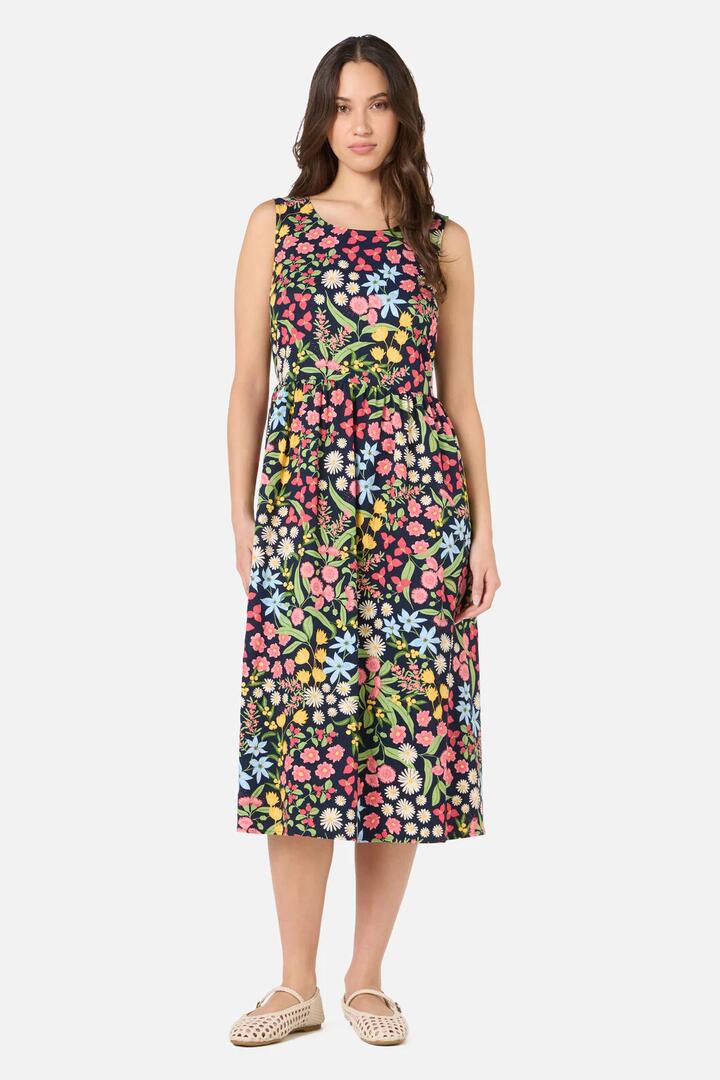 Image of Dresses. Productname: Liberty Native Midi Dress in Navy colour by brand - Princess Highway