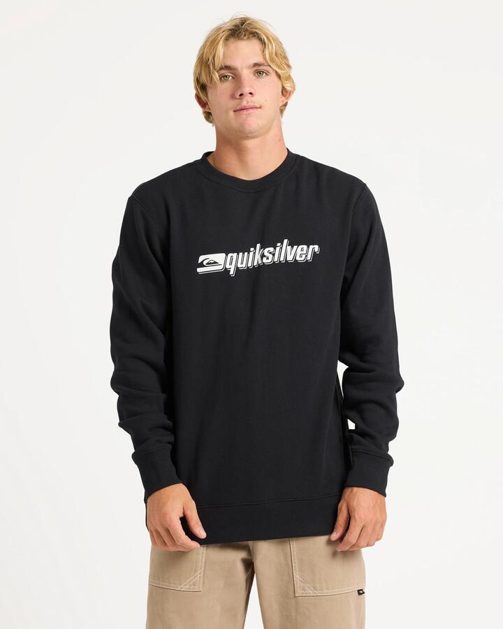 Image of Accessories. Product name - Quiksilver Mens Reflex Crew Neck Black in Black colour by brand - Quiksilver