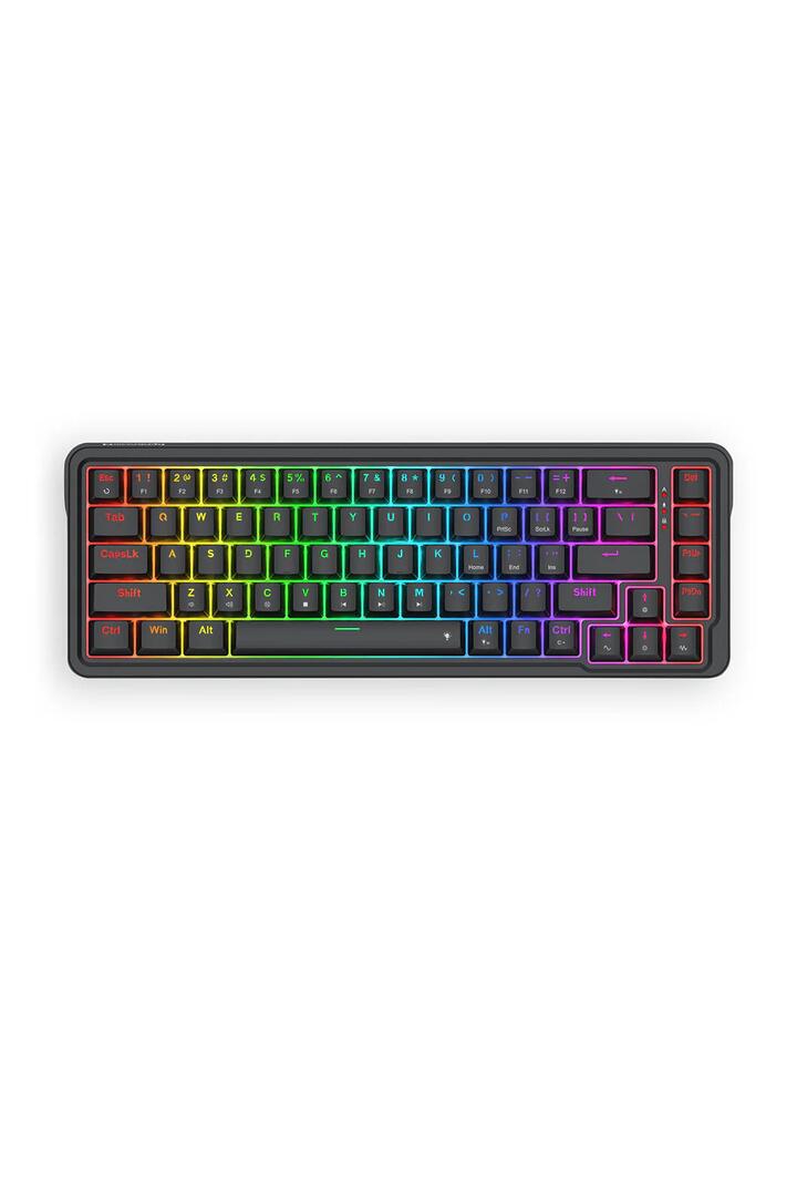Image of Keyboards. Product name - Redragon K709 NOVA Black 65% Gasket Wired RGB Mechanical Gaming Keyboard in Black colour by brand - REDRAGON