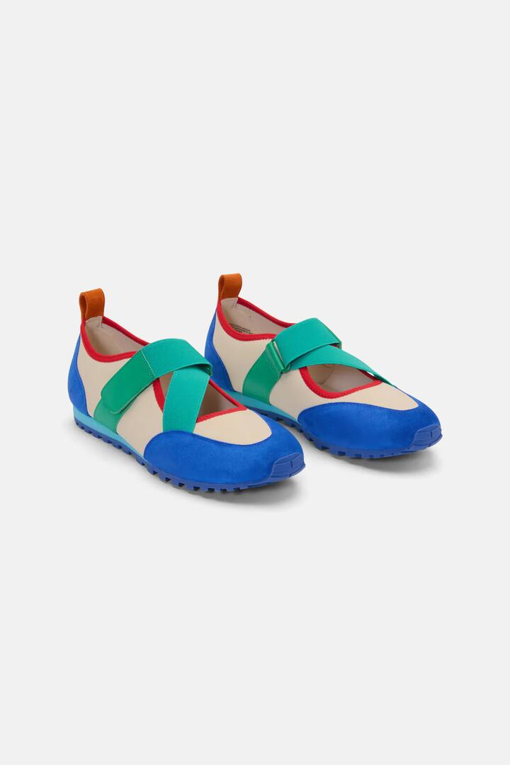 Image of Sneakers. Product name - Spring Ahead Sneaker Natural in Green/Natural colour by brand - Gorman