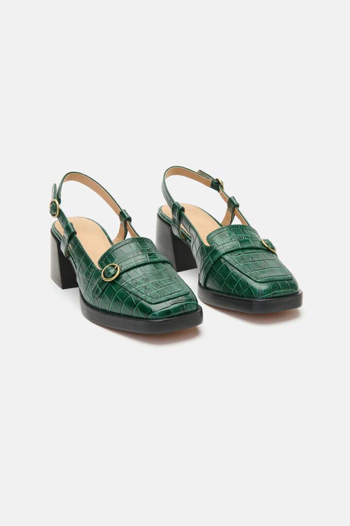 Image of Heels. Product name - Jagger Heel in Green colour by brand - Gorman