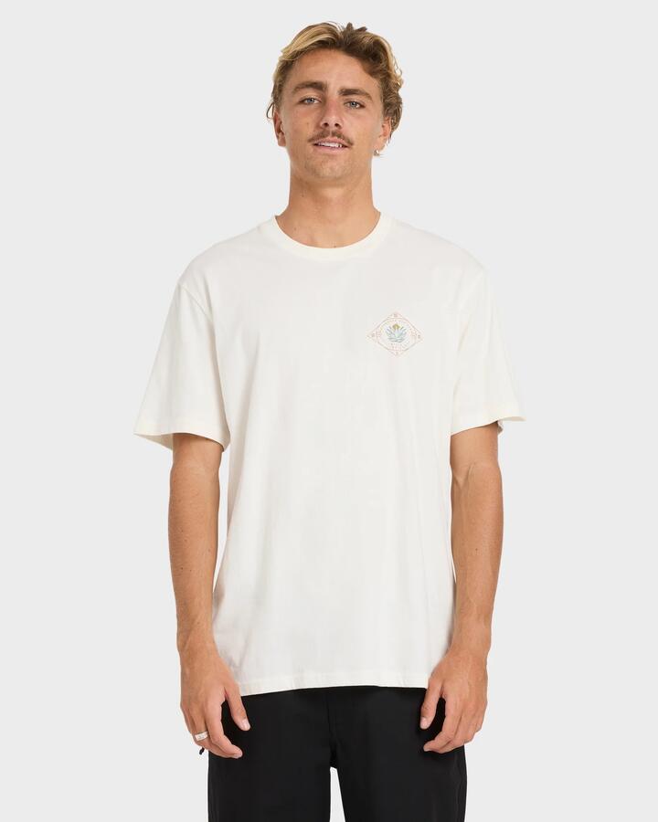 Image of T-Shirts. Product name - Billabong Mens Agave Adiv Premium Fit T-Shirt Off White in Off White colour by brand - Billabong
