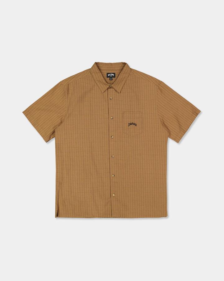 Image of Shirts. Product name - Billabong Mens Mogul Shirt Gravel in Gravel colour by brand - Billabong