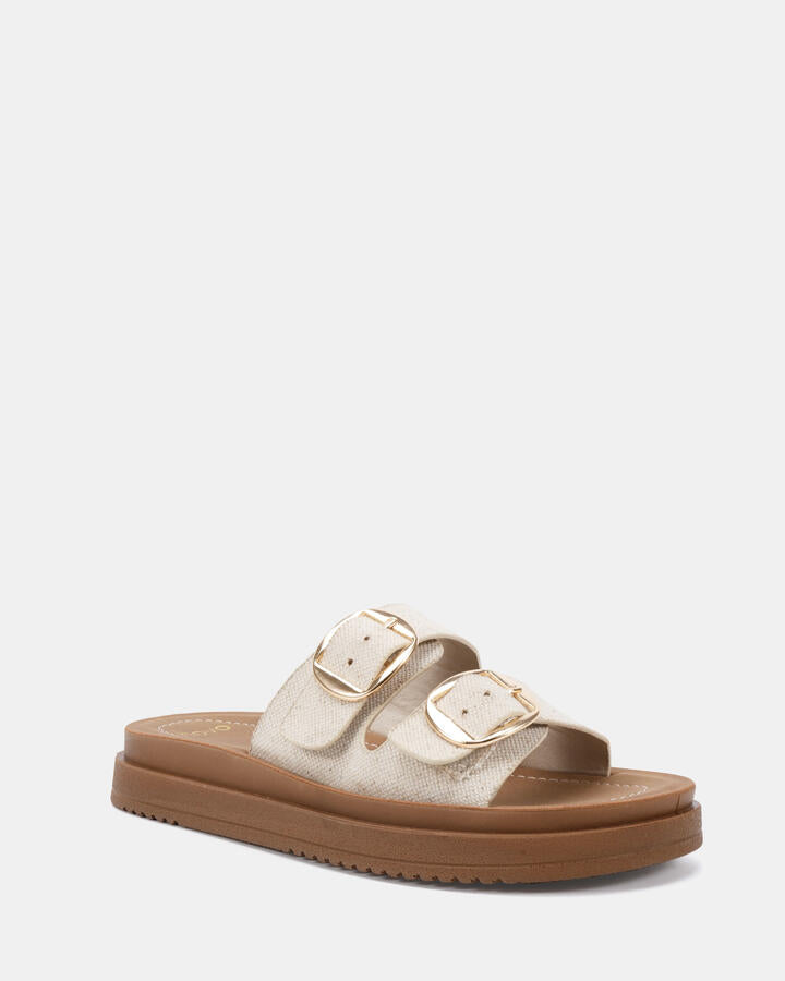 Image of Sandals. Productname: Stone: Linen - Women's Thongs in Neutral colour by brand - Novo