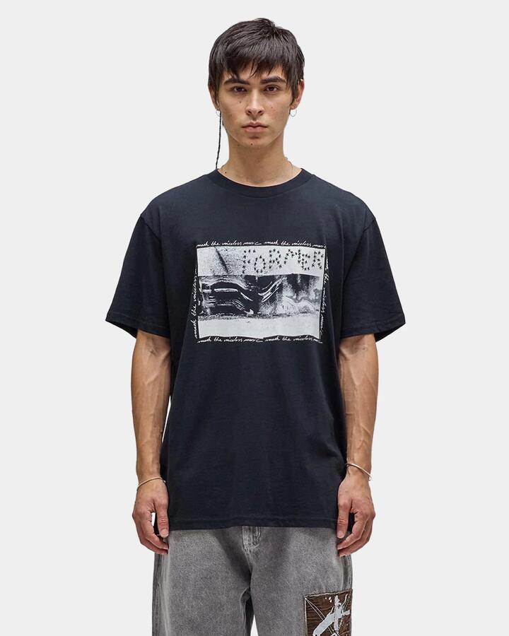 Image of T-Shirts. Product name - Former Mens Establish T-Shirt Black in Black colour by brand - Former