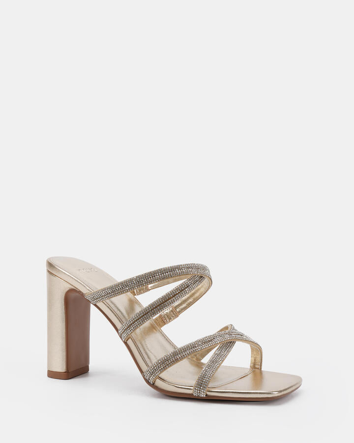 Image of Heels. Productname: Paityn: Gold - Women's Novo Evening in Metallic colour by brand - Novo