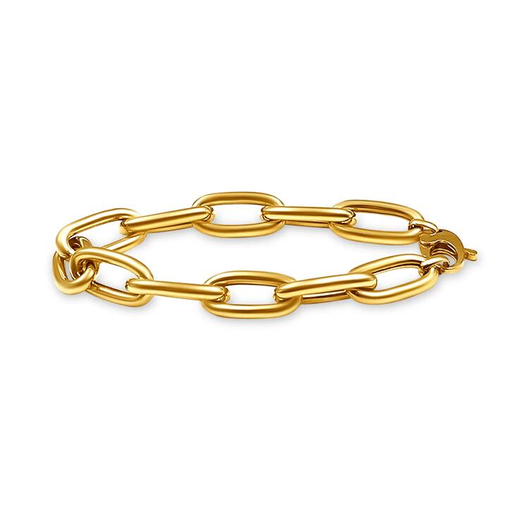 Image of Bracelets. Productname: 9kt Yellow Gold Bonded Open Oval Bracelet in Gold colour by brand - Bevilles