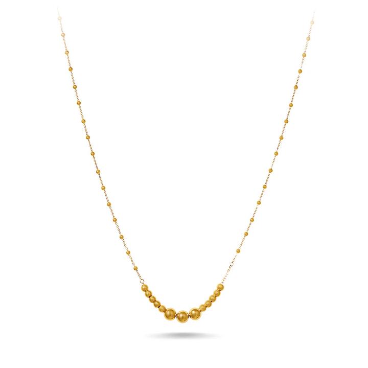 Image of Necklaces. Productname: 9kt Yellow Gold Graduated Bead Chain Necklace 42cm in Gold colour by brand - Bevilles