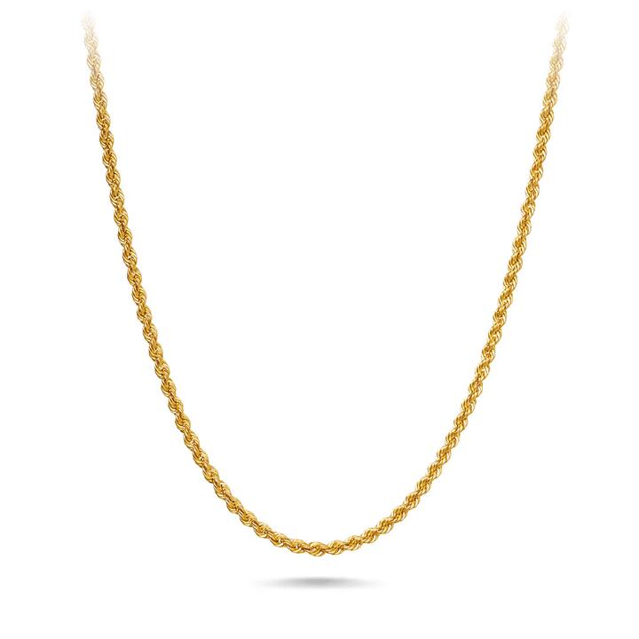 Image of Necklaces. Productname: Light Rope Chain Necklace in 9kt Yellow Gold Hollow 45cm in Gold colour by brand - Bevilles