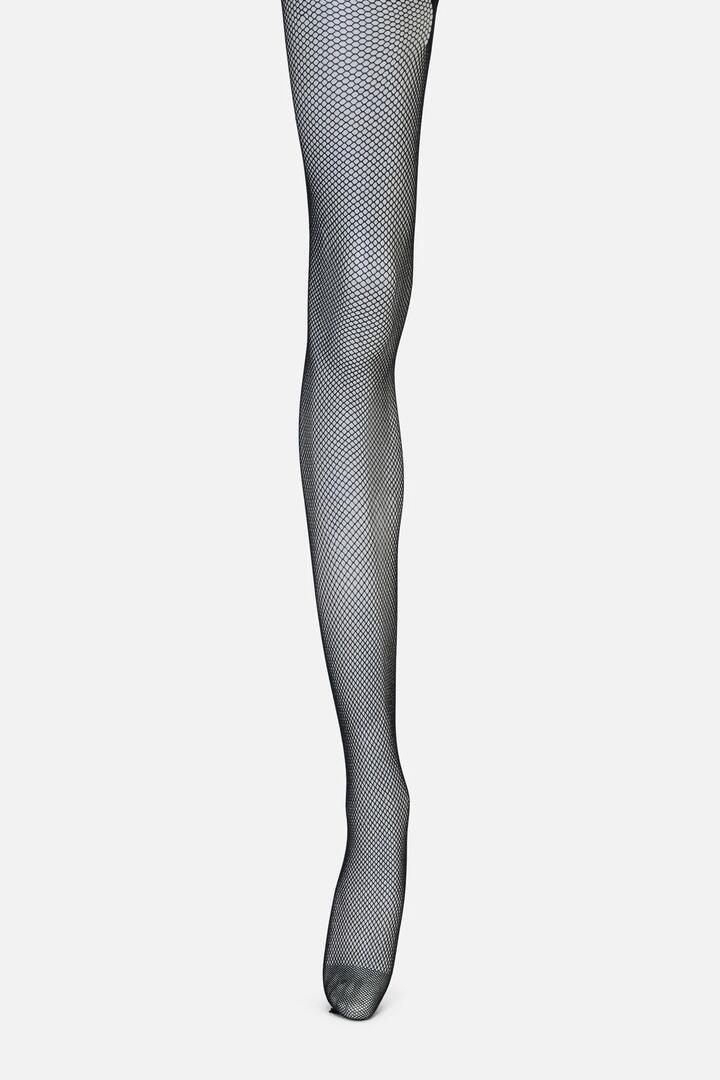 Image of Lingerie. Productname: Micro Fishnet Tights in Black colour by brand - Dangerfield