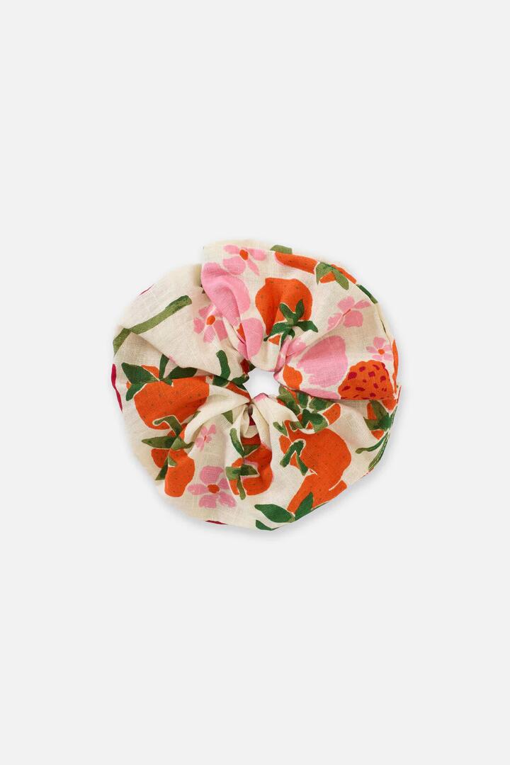 Image of Hair Accessories. Productname: Berries N Cream Wide Scrunchie in Cream colour by brand - Princess Highway