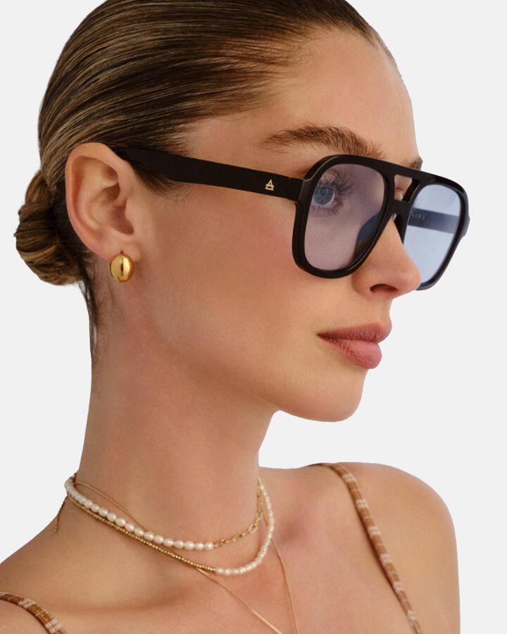 Image of Sunglasses. Productname: Aire Whirlpool Sunglasses: Black - Women's Sunglasses in Black colour by brand - Novo
