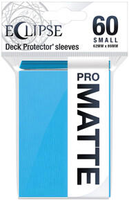 Image of Accessories. Product name - Ultra Pro Eclipse Matte Small Sleeves 60 pack Sky Blue in colour by brand - Toymate