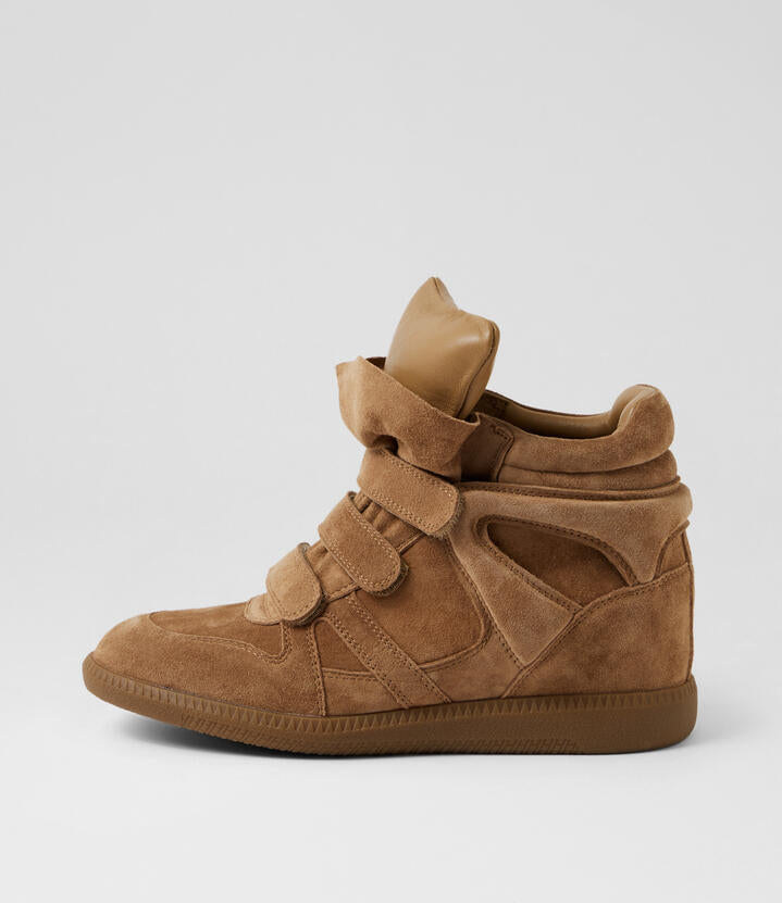 Image of Sneakers. Productname: Terra Light Choc Suede Leather Sneakers in Lt Choc colour by brand - MIDAS