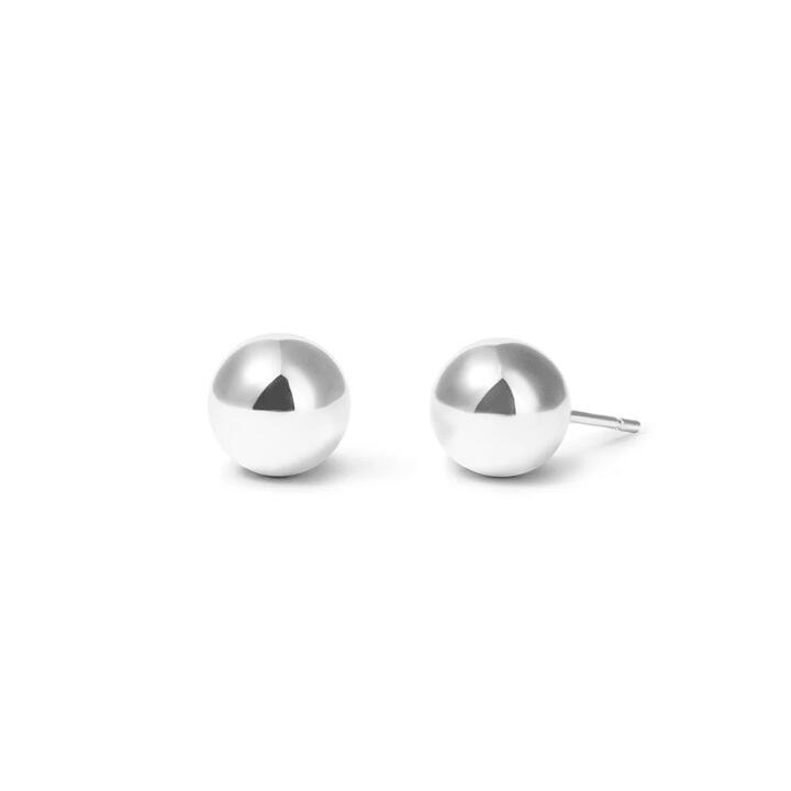 Image of Earrings. Productname: 8mm Ball Stud Earrings in Sterling Silver in colour by brand - Bevilles