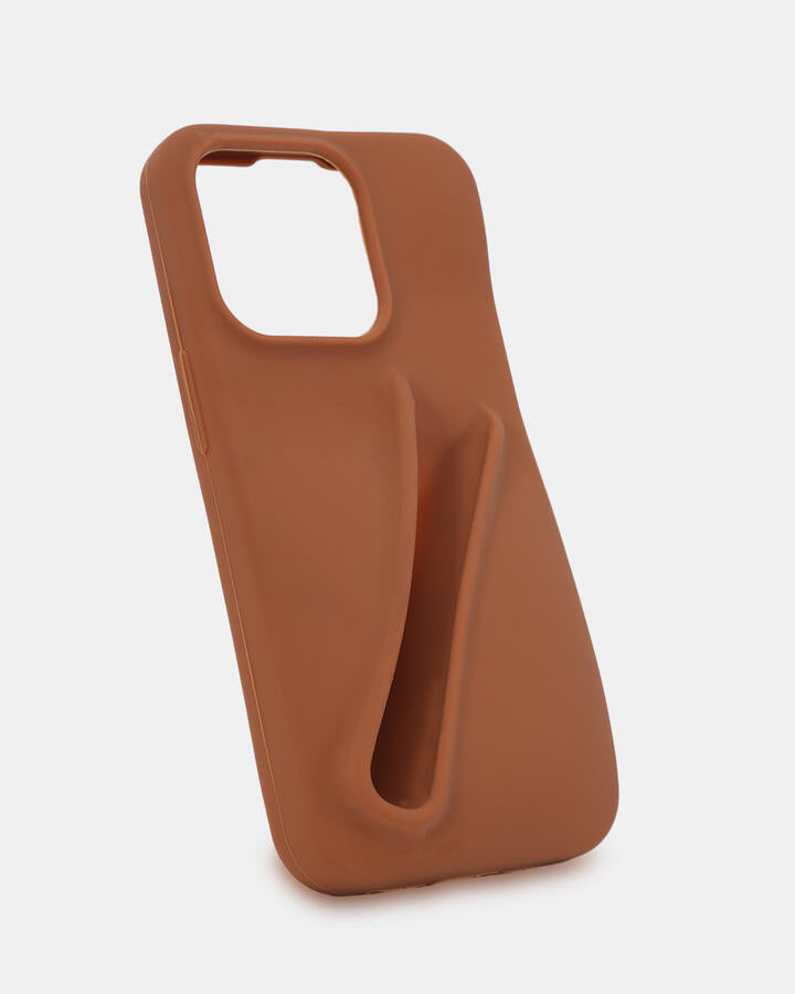 Image of Computer Accessories. Productname: Iphone 14 Lip Gloss Case: Milk Chocolate - Women's Gift in Midnight colour by brand - Novo