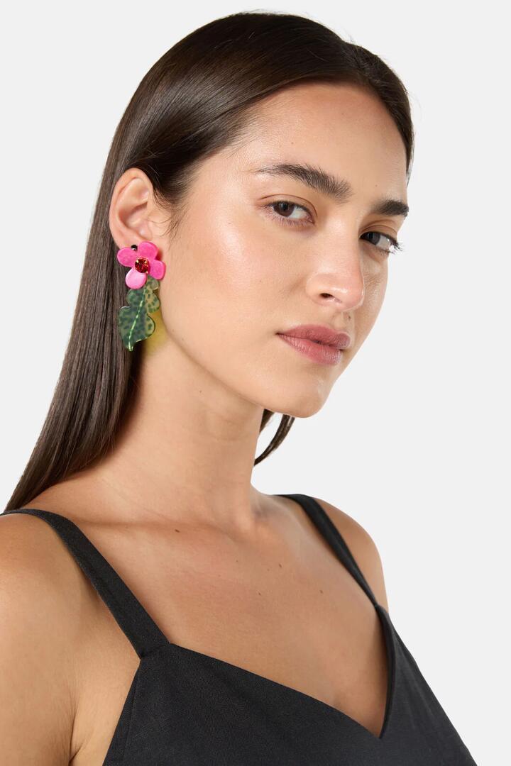 Image of Earrings. Productname: Metamorphosis Flower Earrings in Multi colour by brand - Gorman