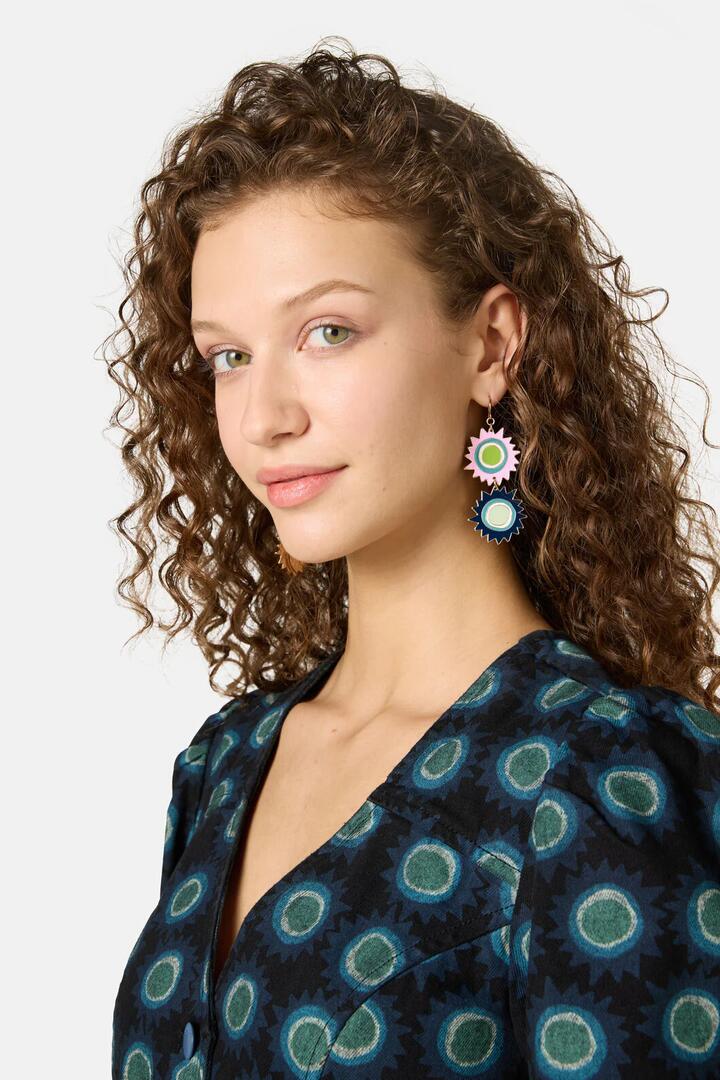 Image of Earrings. Productname: Royal Spot Earrings in Multi colour by brand - Gorman