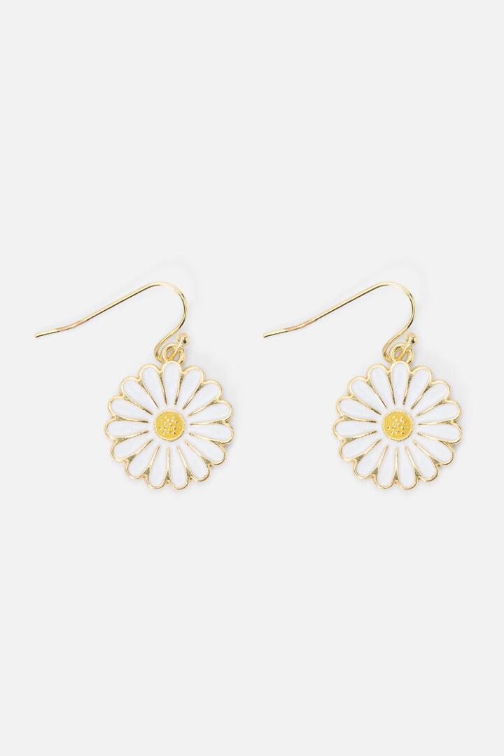 Image of Earrings. Productname: Daisy Drop Earrings in White colour by brand - Princess Highway