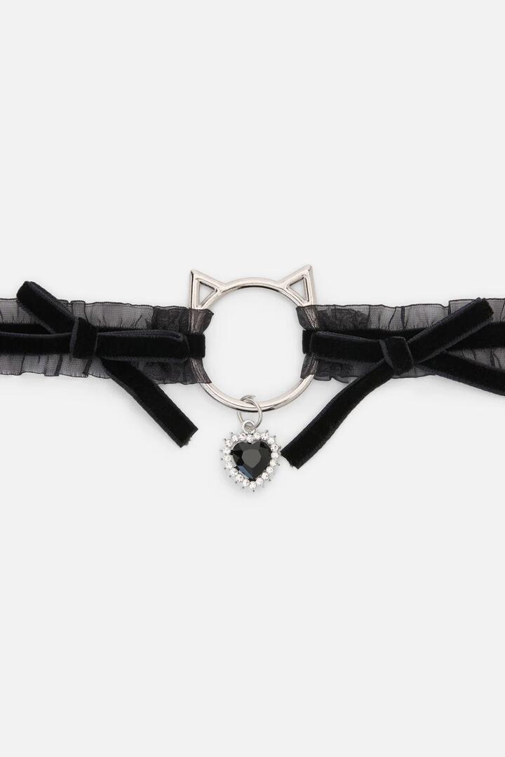 Image of Jewelry. Productname: Pretty Cat Choker in Black colour by brand - Dangerfield