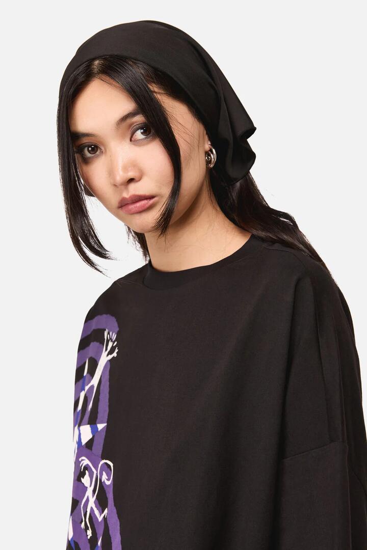 Image of Scarves & Shawls. Productname: Eyelet Head Scarf in Black colour by brand - Dangerfield