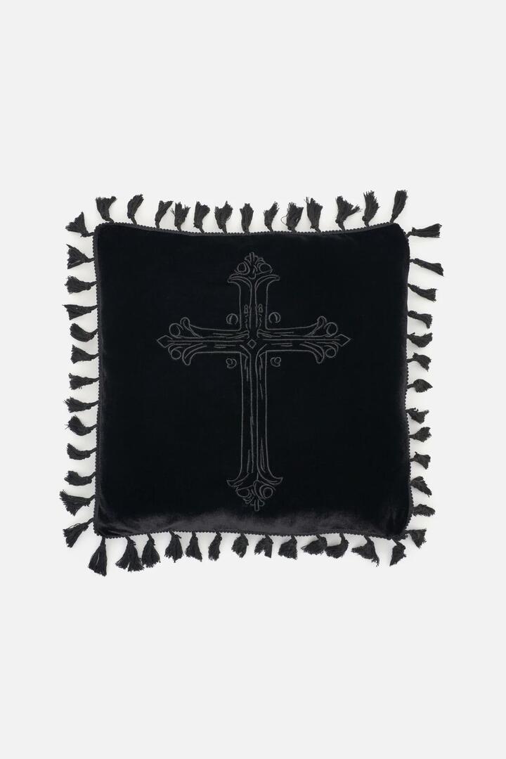 Image of Chair & Sofa Cushions. Productname: Gothic Cushion Cover in Black colour by brand - Black Friday