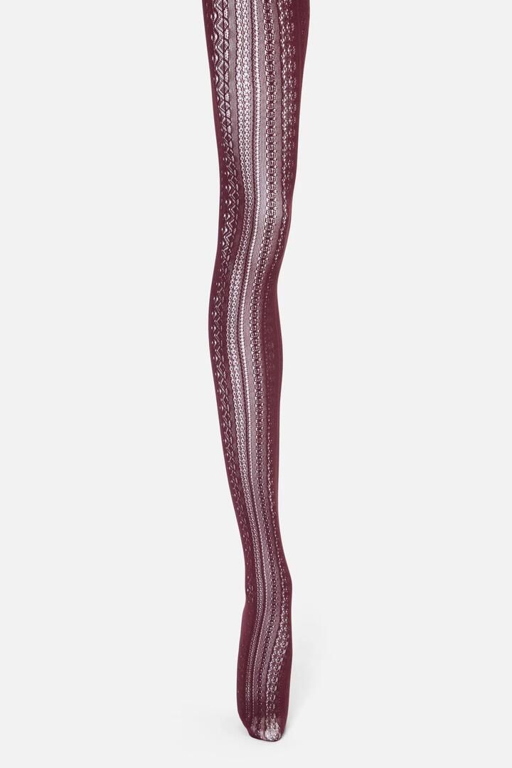 Image of Lingerie. Productname: Plum Lacey Tights in Plum colour by brand - Princess Highway