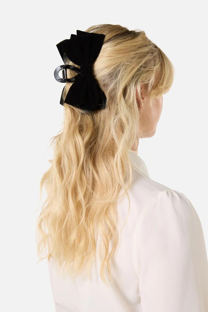 Image of Hair Accessories. Productname: Black Velvet Claw Clip in Black colour by brand - Princess Highway
