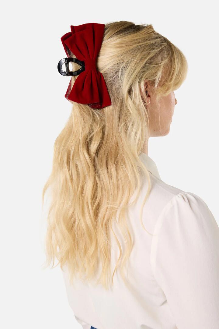 Image of Hair Accessories. Productname: Dark Red Velvet Claw Clip in Dark Red colour by brand - Princess Highway