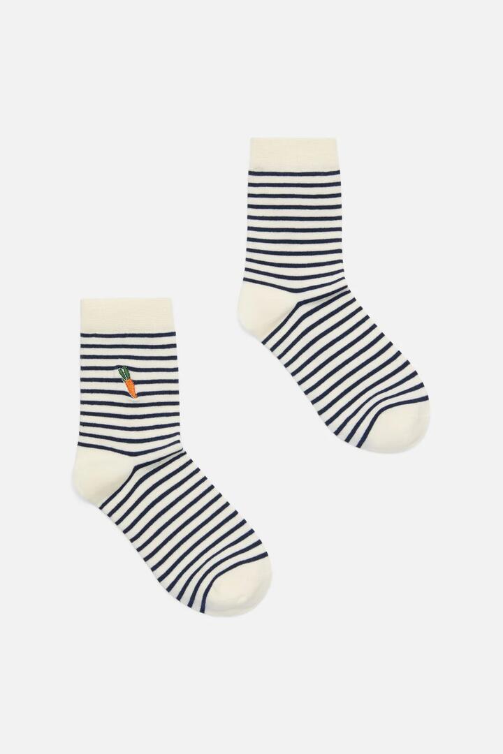 Image of Socks. Productname: Carrot Striped Sock in Cream colour by brand - Princess Highway